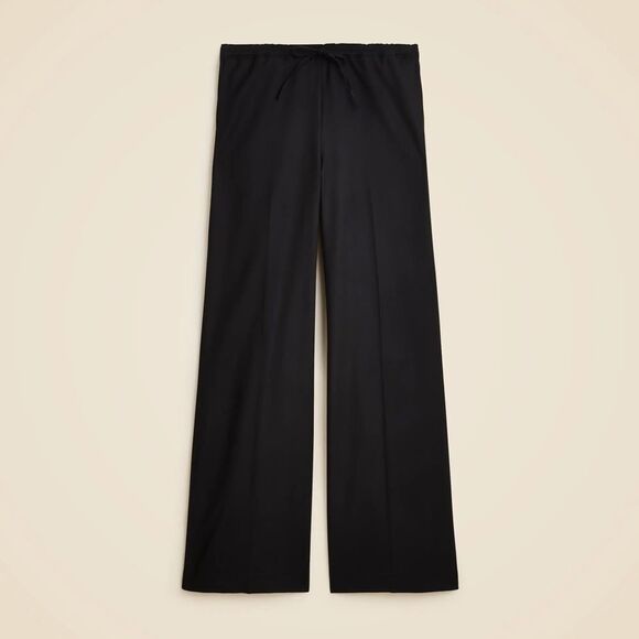 NWT J CREW Superwide Stratus pant in city twill in black - Picture 4 of 7
